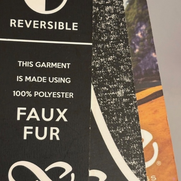 Be Boundless Women’s Water Resistant Faux Fur Jacket Knit Reversible Medium - Picture 8 of 11